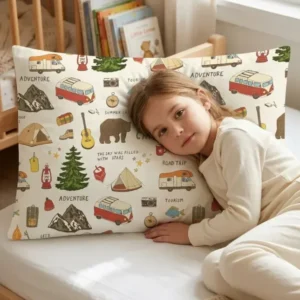 Outdoor Camping Adventure Family Matching Bamboo Pillow Case