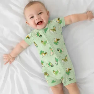 St. Patrick's Day Puppies Bamboo Shorty Zippy