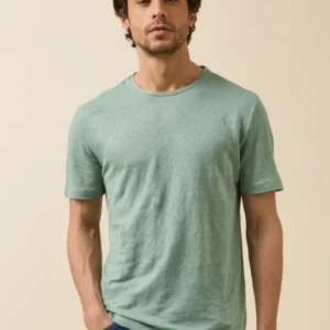 Herren T-Shirt aus Leinen mit rundem Halsausschnitt