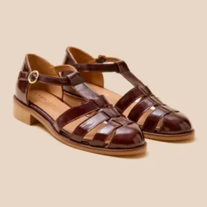 Damen-Fischersandalen mit Absatz