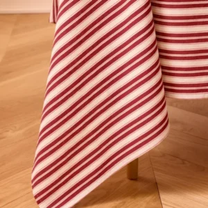 Gestreifte Tischdecke aus Baumwolle