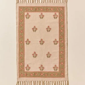 Teppich Agathe aus bestickter Baumwolle - kleines Modell