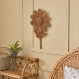 Wandblume aus geflochtenem Rattan