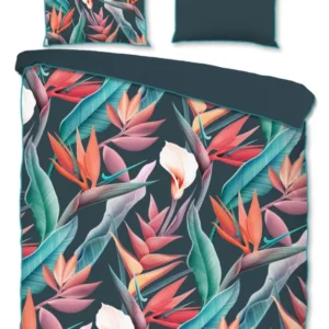 Descanso Satin Bettdecke "Chloe" - Multi - Dubbele instopflap