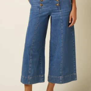 Melody Sailor Culotte Stone Denim
