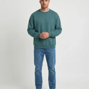 Solid Color Bamboo Men Crewneck Sweatshirt