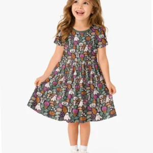 Dark Pumpkin Zona Bamboo Twirl Dress