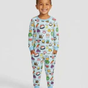 Cute Motivational Puns Bamboo Two Piece Long Sleeve Pajama Set