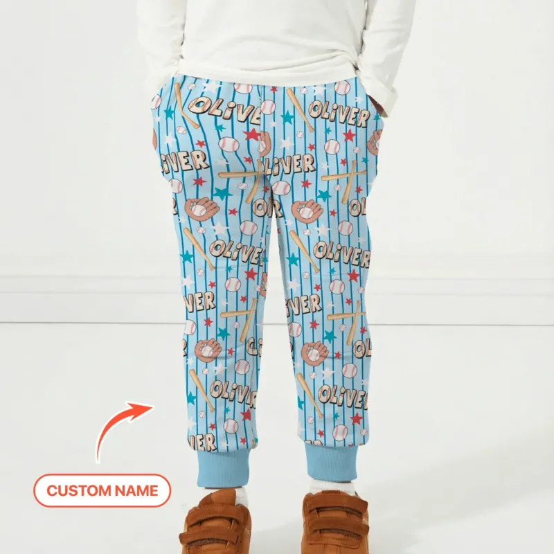 Custom name Little Baller Bamboo Jogger
