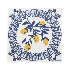 Papierservietten Azzura – 33 × 33 cm, 20 Servietten - mediterranes Design