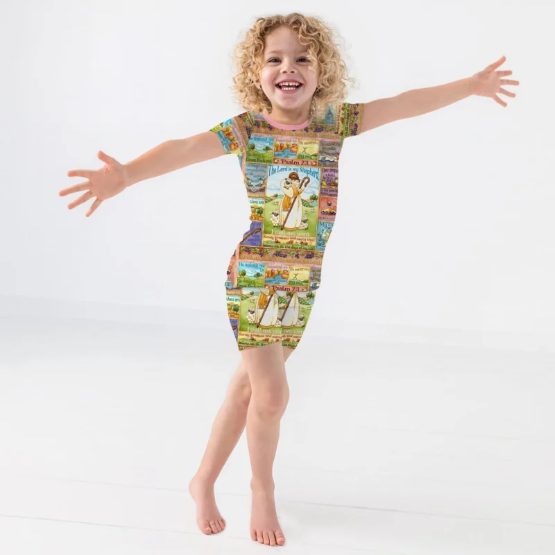 The Lord Is My Shepherd Bamboo Two Piece Short Sleeve Shorts Pajama Set