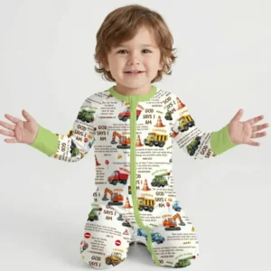 Bible Verse Construction Trucks Bamboo Convertible Zippy