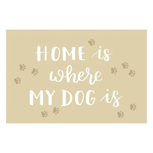 Vinyl Teppich MATTEO Home is were my dog is, rechteckig, Höhe: 2.2 mm