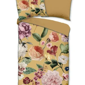 Descanso Satin Duvet Cover "Fiori" - Oker - Rits