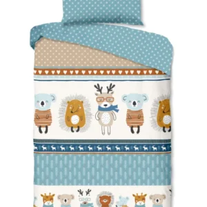 Guten Morgen Flanellen Duvet Cover "Woodland" - Multi - Rits