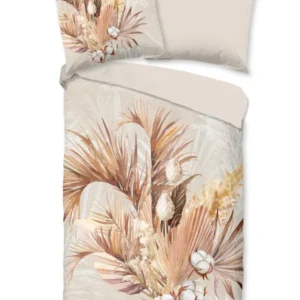 Guten Morgen Flanellen Duvet Cover "Gia" - Sand - Rits