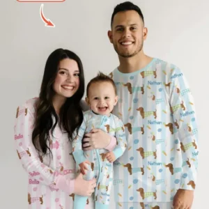 Custom Name Easter Dachshunds Family Matching Bamboo Convertible Zippy