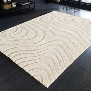 Design Teppich WAVE 240x170cm creme beige 3D-Effekt