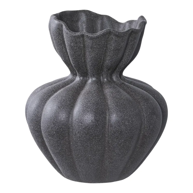 Vase „Lunara“ – Keramik in Schwarz