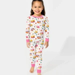 Happy Little Camper Bamboo Two Piece Long Sleeve Pajama Set