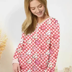 Valentine in Hearts Bamboo Women Pajama Set