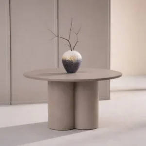 Couchtisch Hovela - in Braun mit skulpturalem Gestell