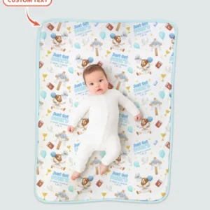 Custom Name Baptism Just Got Dunk'd Bamboo Blanket
