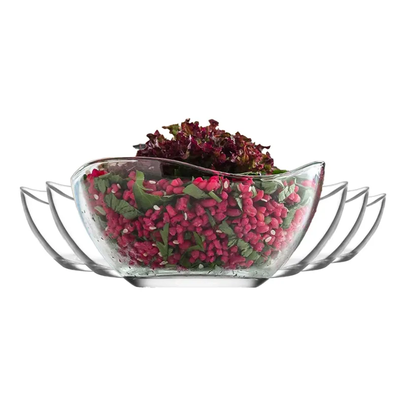 HELDENA Servierschalen 310 ml – 6er-Set aus Klarglas
