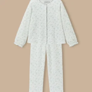 Mädchenpyjama, bedruckt, aus Velours