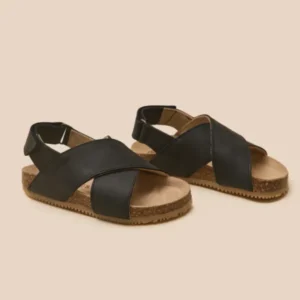 Jungen-Sandalen aus Leder mit Riemen
