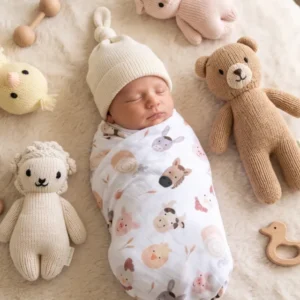Country Farm Friend Bamboo Swaddle Blanket