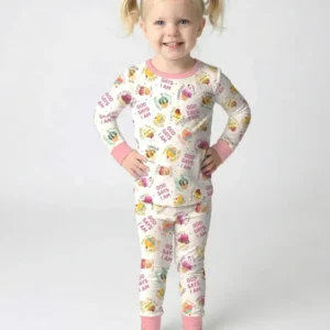 Cute Cupcake God Says I Am Bamboo Two Piece Long Sleeve Pajama Set