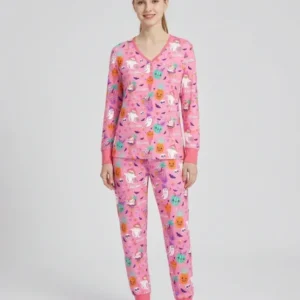 Summerween Doodles Bamboo Women Pajama Set