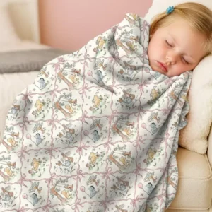 Spring Meadow Friends Bamboo Blanket