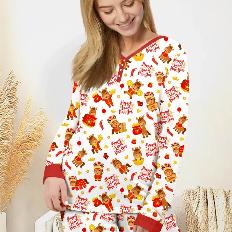 Year of the Horse Bamboo Women Pajama Set