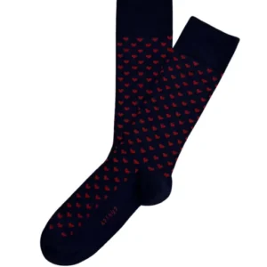 Chaussettes coton petit cœur homme 1