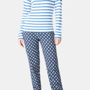 Pyjama long Femme Teddy In Paris Marine 1