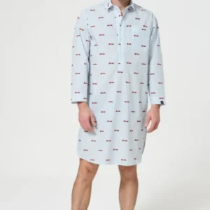 Chemise de nuit Homme Le Grand Prix du Sommeil Manches longues Imprimé voiture formule 1 1