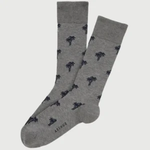 Chaussettes Homme Palmier Imprimé broderie Palmiers noirs 1