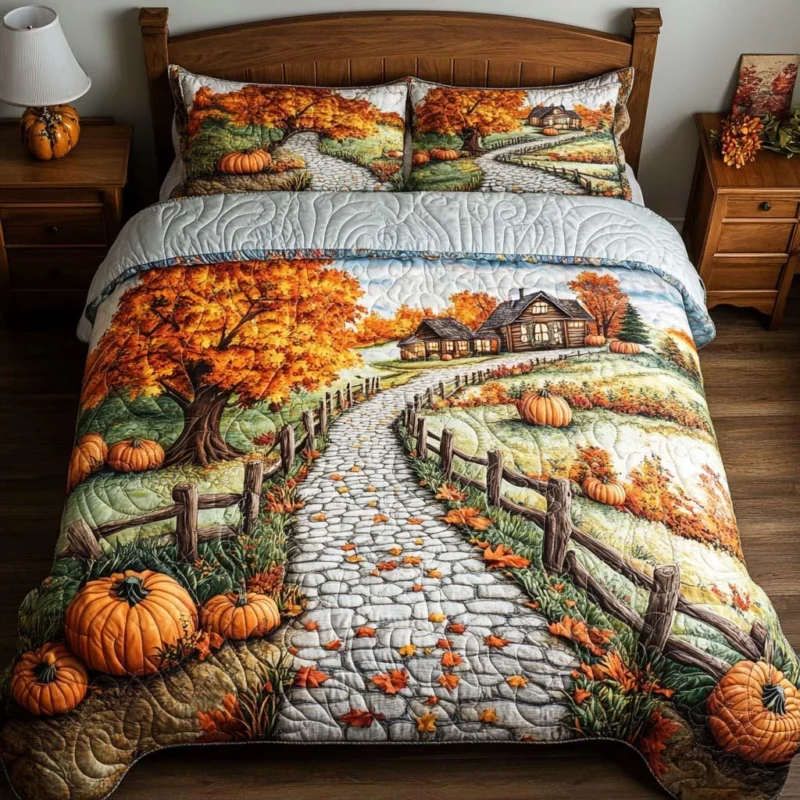 Autumn Woodland Journey Bamboo Quilt Bedding Set