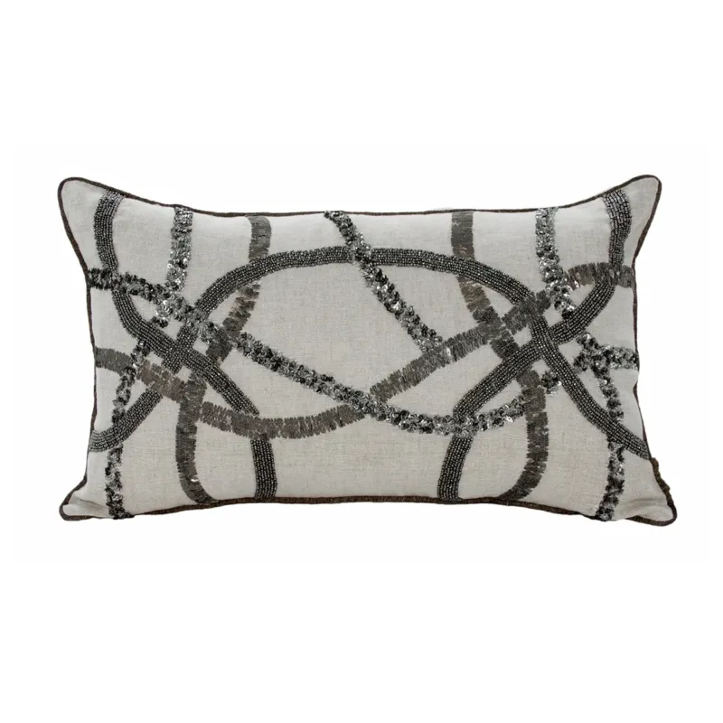 Casablanca 12"x20" Beaded Decorative Cushion