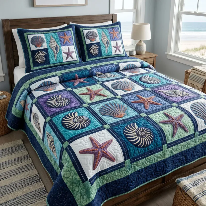 Coastal Dream Bamboo Quilt Bedding Set