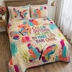 Color Outside The Lines Bamboo Quilt Bedding Set
