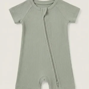 Sweet Sage Ribbed Bamboo Shorty Zippy