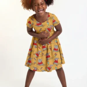 Dancing Hippo Treats Bamboo Twirl Dress
