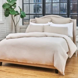 Crinkle Duvet Cover in 100% Gauze Cotton – Soft, Breathable & Garment Washed | Bed & Bath Home Decor