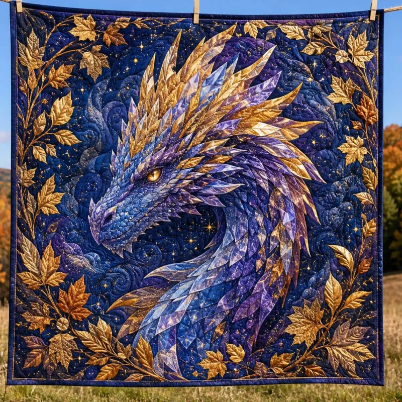 Crystal Autumn Dragon Bamboo Quilt Blanket