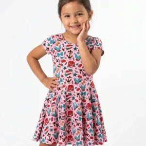 Retro Tattoo Treasures Bamboo Twirl Dress