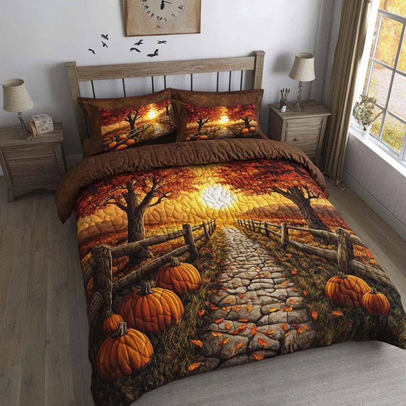 Fall Cozy Dreams Bamboo Quilt Bedding Set