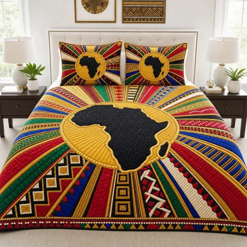 Flaring Continental Bamboo Quilt Bedding Set